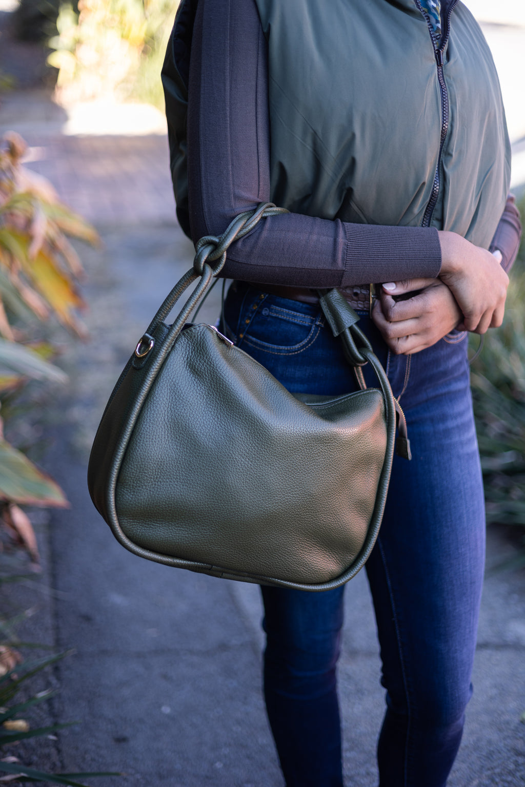 Green handbag