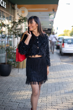 Black Tassel Skirt